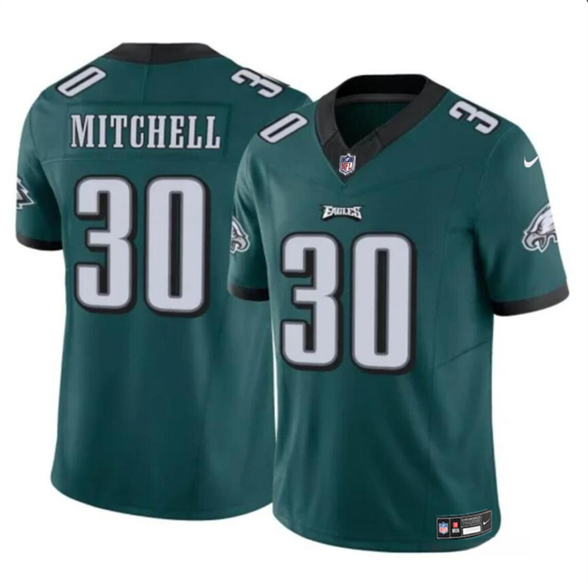 Youth Philadelphia Eagles #30 Quinyon Mitchell Green 2024 Draft F.U.S.E Vapor Untouchable Limited Football Stitched Jersey